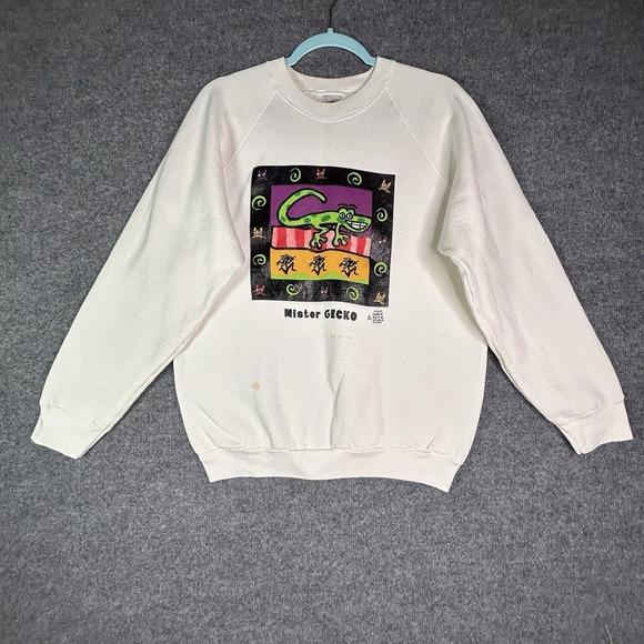 Robert Keith Artwear Crewneck Sweatshirt  Adult Size Large Mister Gecko - Picture 1 of 8
